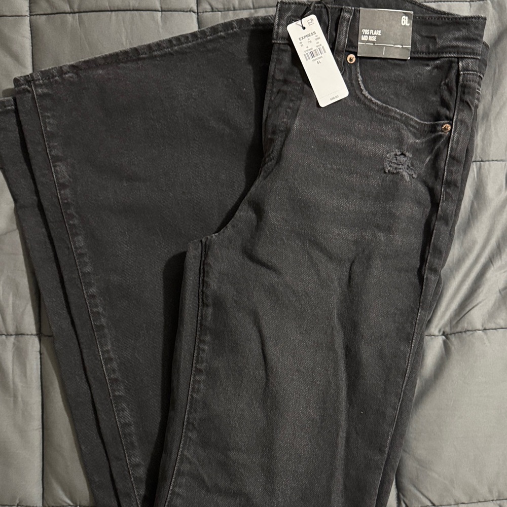 Express Black Flare & Wide Leg Jeans